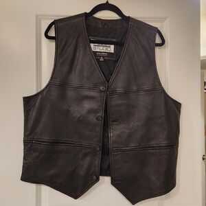 Black Leather Vest